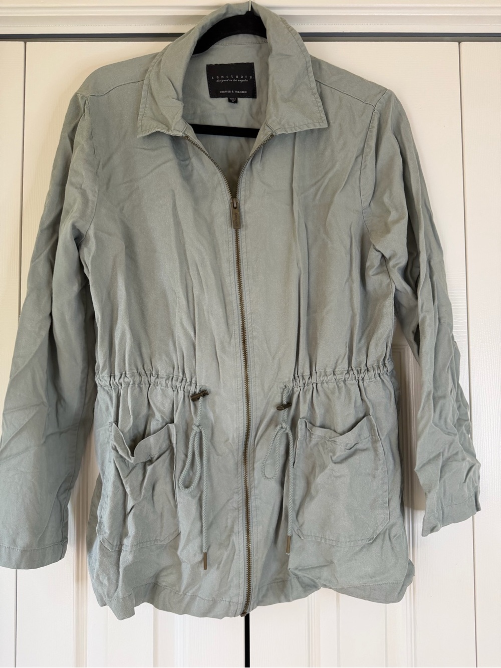 Sanctuary Sage Green Drawstring Utility Jacket